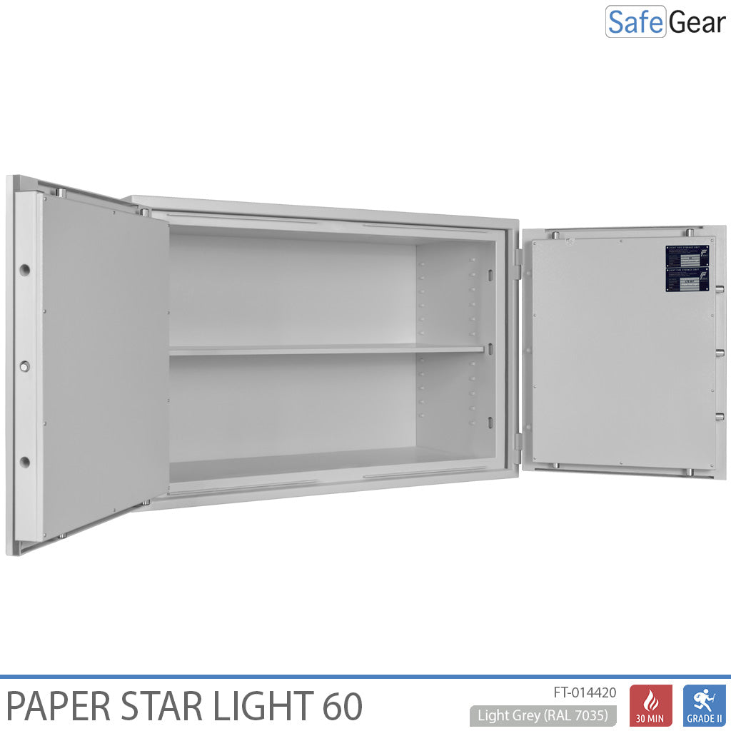 Paper Star Light 60 Dokumentskab - 28 Ringbind - Indbrudstest S2 / Brandtest 30 min