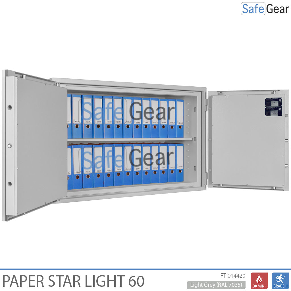 Paper Star Light 60 Dokumentskab - 28 Ringbind - Indbrudstest S2 / Brandtest 30 min