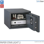 Paper Star Light 2 Brandboks - 2 Ringbind - Indbrudstest Klasse S2 / Brandtest 30 min