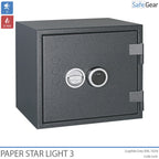 Paper Star Light 3 Brandskab - 5 Ringbind - Indbrudstest Grade S2 / Brandtest 30 min