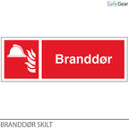 Branddør - Skilt - 105 x 297mm - Plast