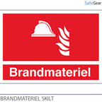 Brandmateriel - skilt - 210 x 297mm - Selvklæbende vinyl