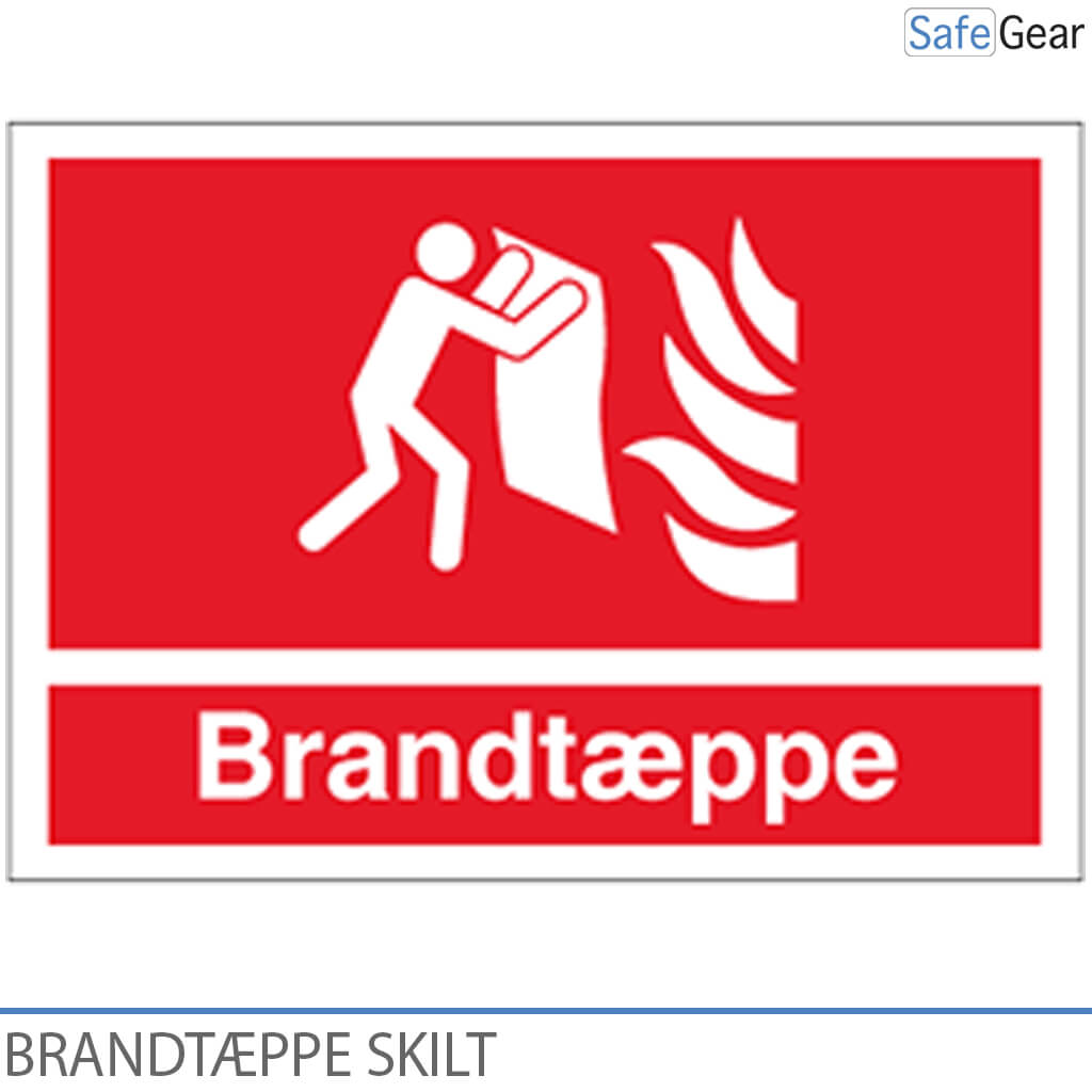 Brandtæppe - Skilt - 105 x 148 mm - Plast