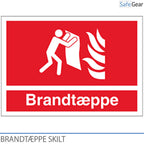 Brandtæppe - Skilt - 105 x 148 mm - Plast
