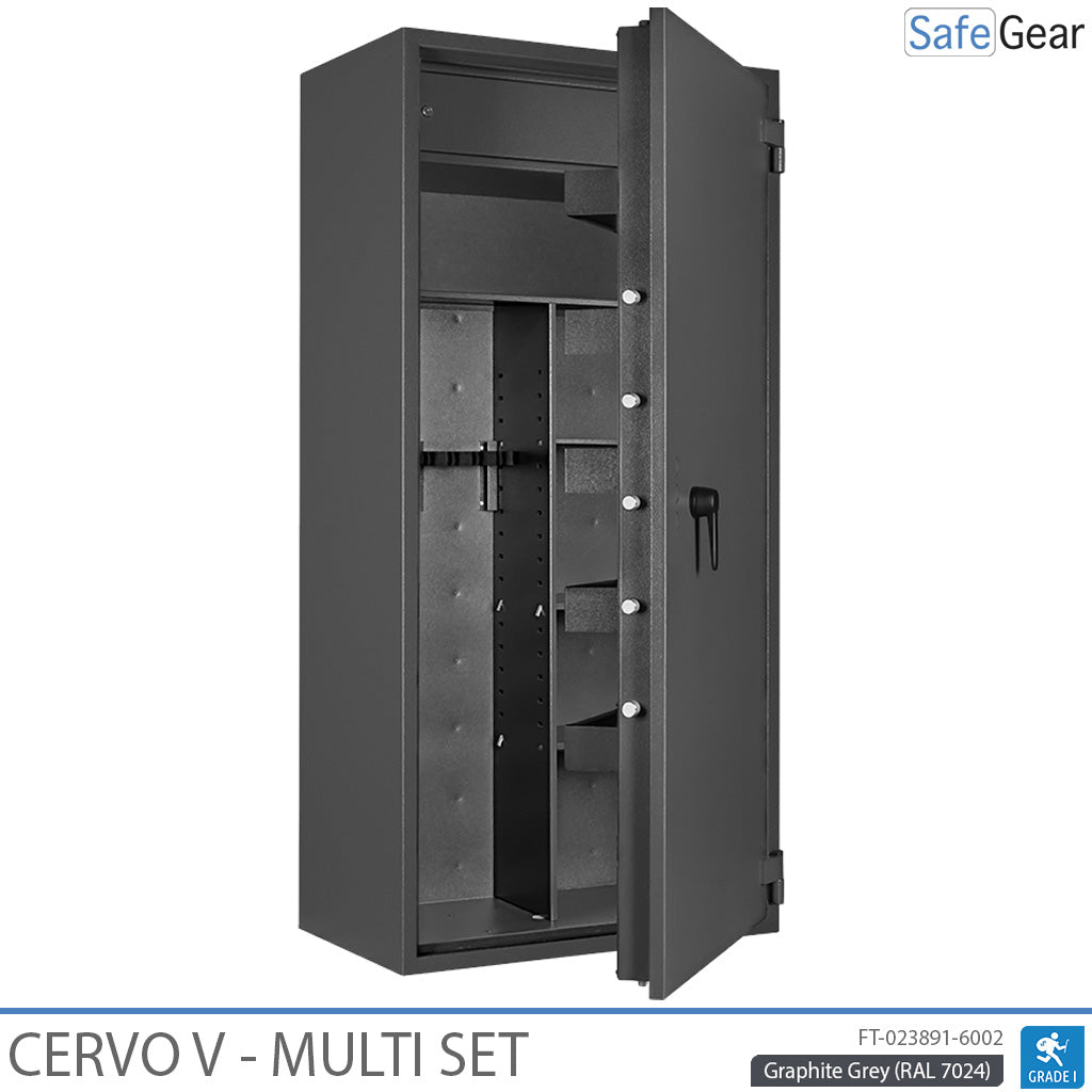 Cervo V Multi Set - Våbenskab - (14 rifler) - Indbrudstest Klasse 1