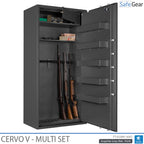 Cervo V Multi Set - Våbenskab - (14 rifler) - Indbrudstest Klasse 1
