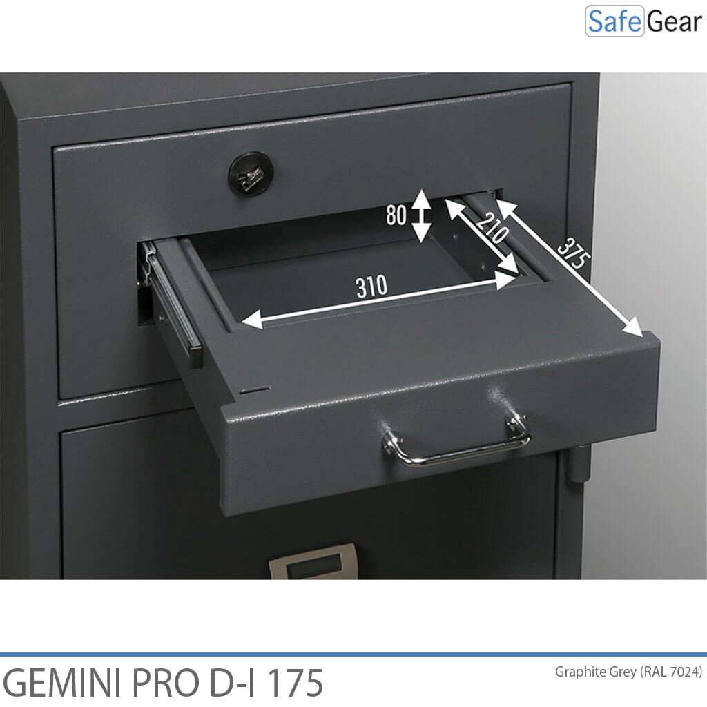 Gemini Pro D-I 175 Deposit Safe (205 L) - Burglary Test D-I - Key Lock