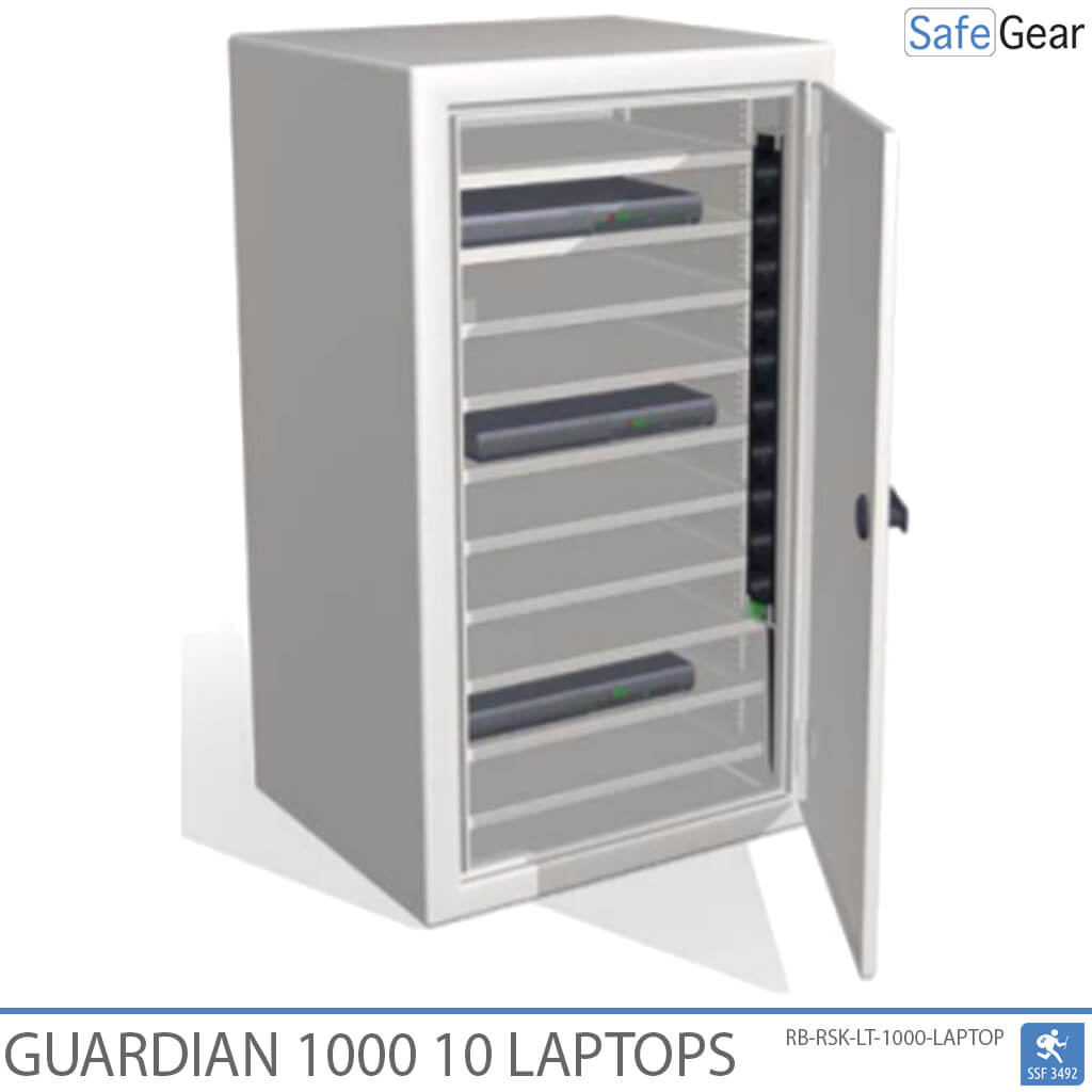 Guardian 1000 - 10 bærbare computere med opladning - indbrudstest SSF 3494