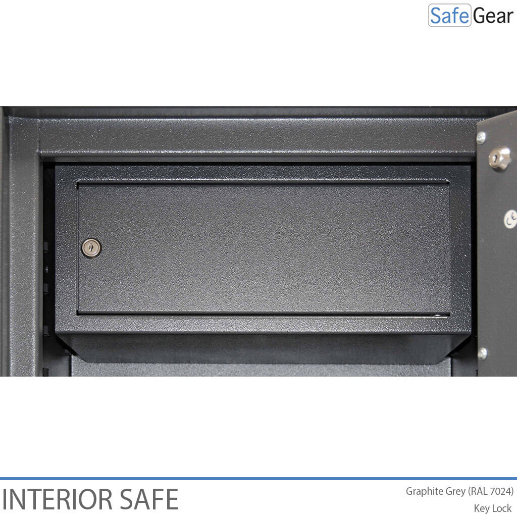 Graphite Grey Inner Safe with key lock.