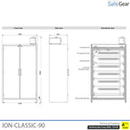 ION-CLASSIC-90 Batteriopbevaring Pro 120 cm