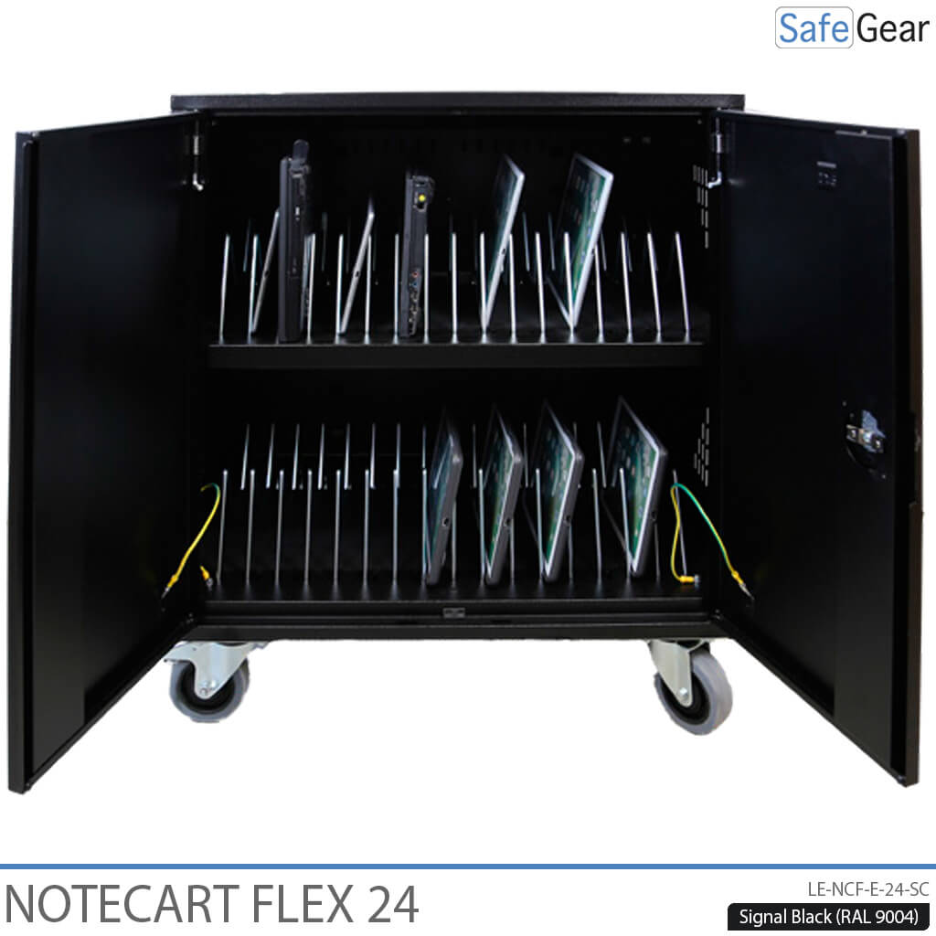 NoteCart Flex - 24 bærbare computere med opladning