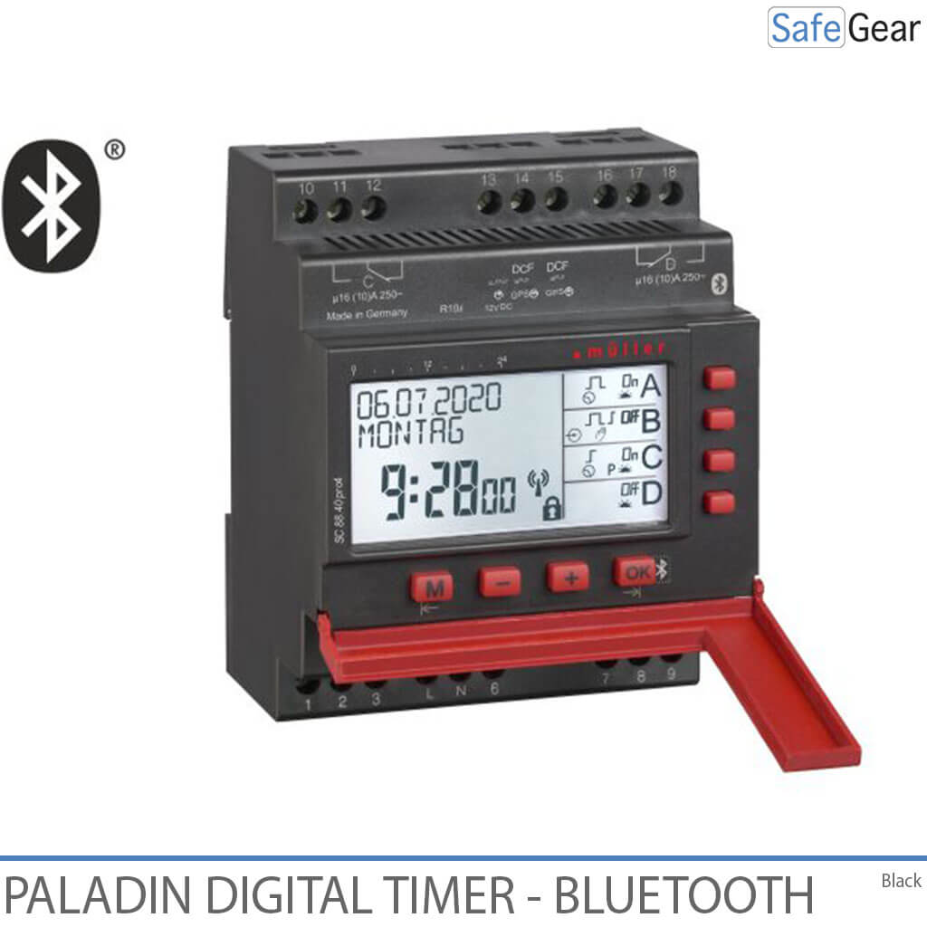 Digital timer til skole- og industridørklokker - Bluetooth - årsur - 4 kanaler