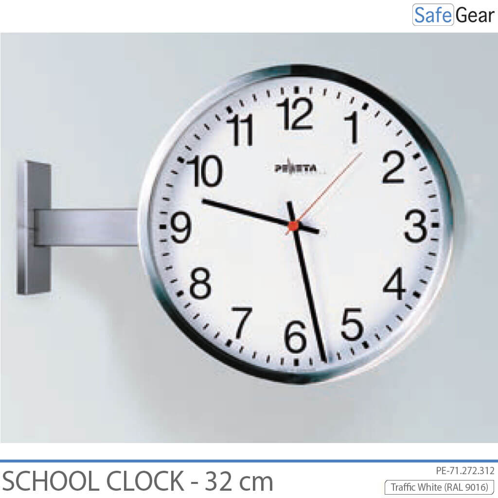 Analogt skoleur - indendørs - rundt - 32 cm