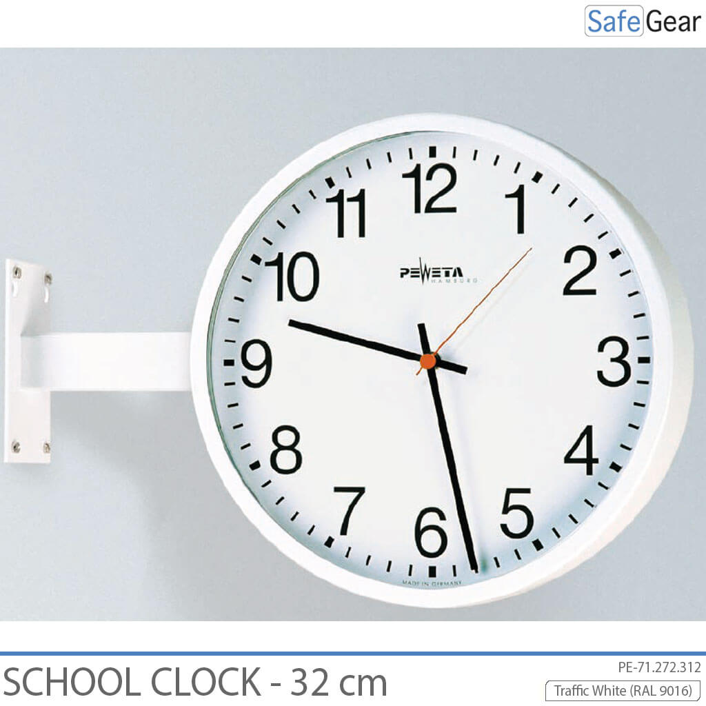 Analogt skoleur - indendørs - rundt - 32 cm
