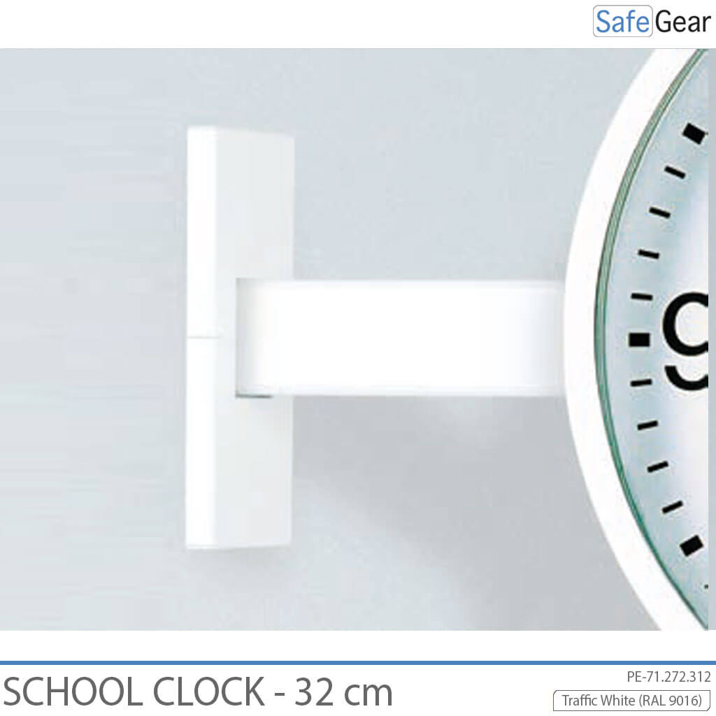 Analogt skoleur - indendørs - rundt - 32 cm