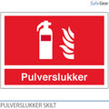 Pulverskilt skilt - selvklæbende vinyl