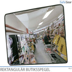 Konvekst spejl - rektangulært - 40x60 cm