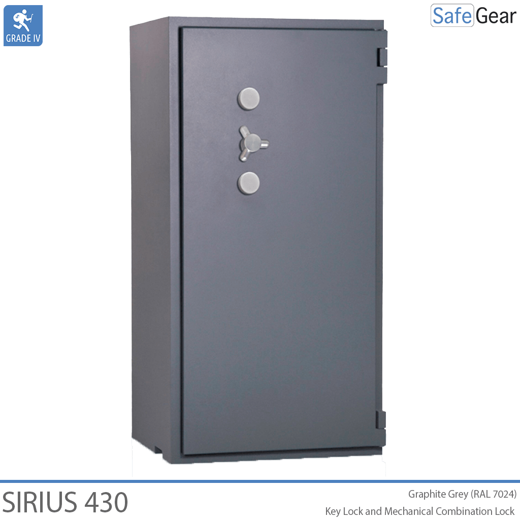 Sirius valuable safe - Key lock and mechanical combination lock