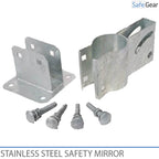 Espejo de seguridad - acero inoxidable - rectangular - ajustable - 60x80 cm