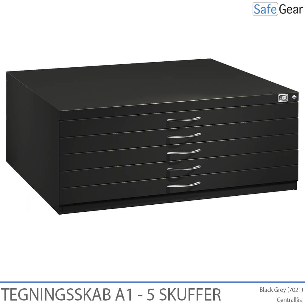 Tegningsskab A1 med 5 skuffer