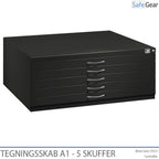 Tegningsskab A1 med 5 skuffer
