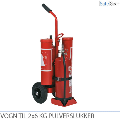 Vogn til Brandslukker (2 x 6 kg) og Brandtæppe / øjenskyl